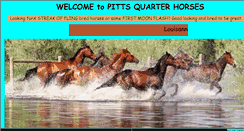 Desktop Screenshot of pittsquarterhorses.com